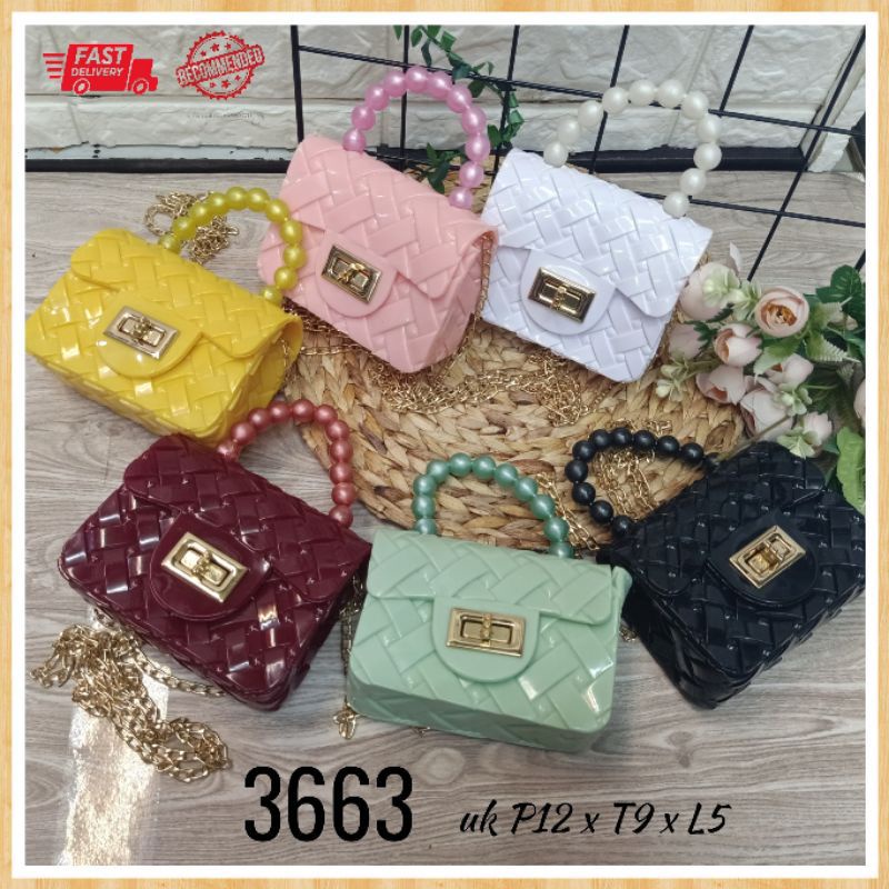 TAS JELLY MUTIARA JELLY MINI ANYAM