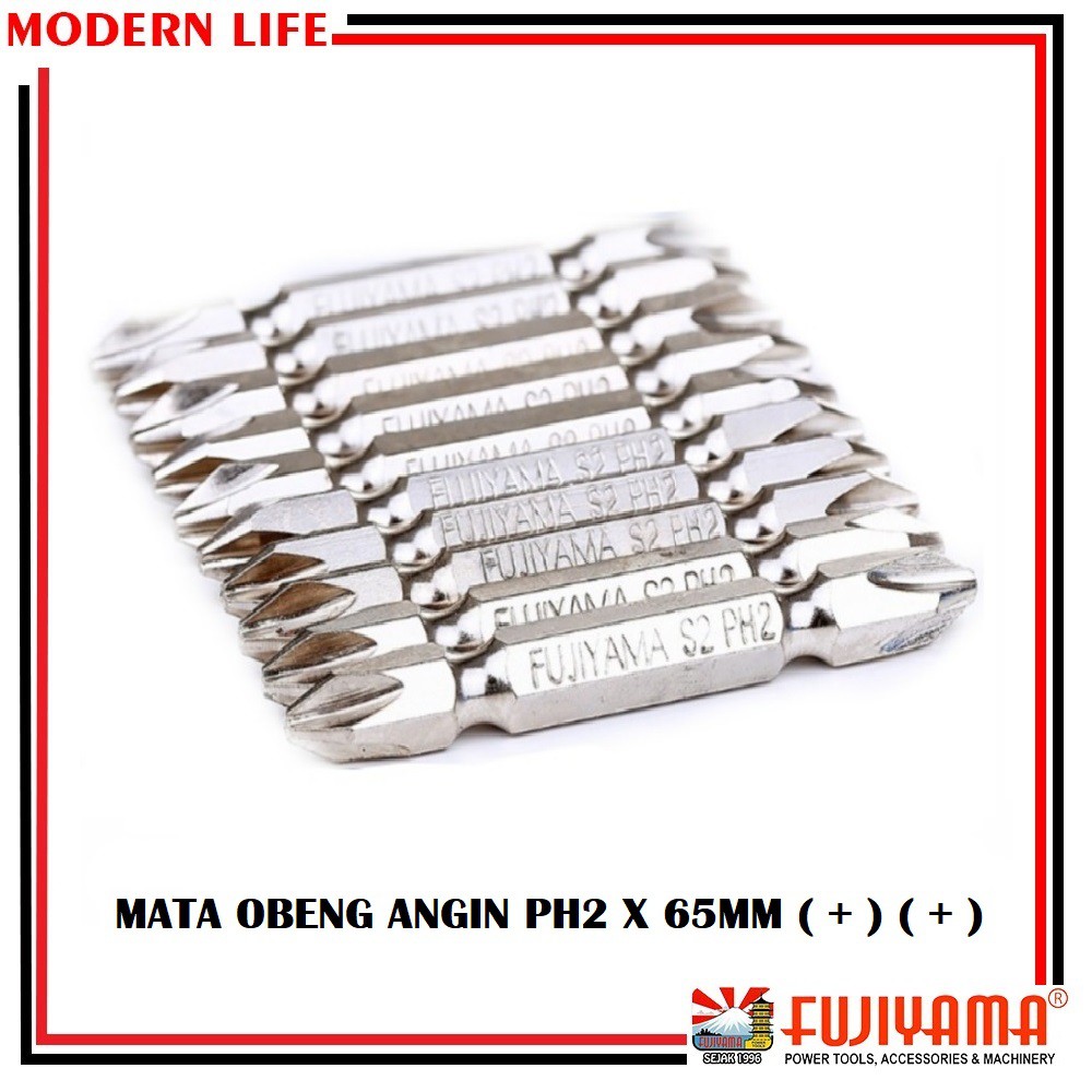 Mata Obeng Angin Magnet PH2 x 65mm / Screwdriver Bits Magnet (+) (+) PLUS PLUS