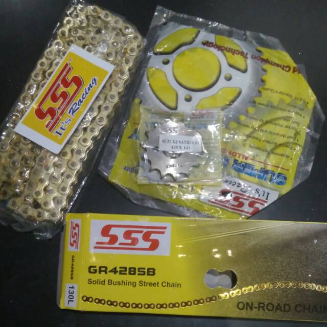 Gear set sss fu rantai 428 sss gold
