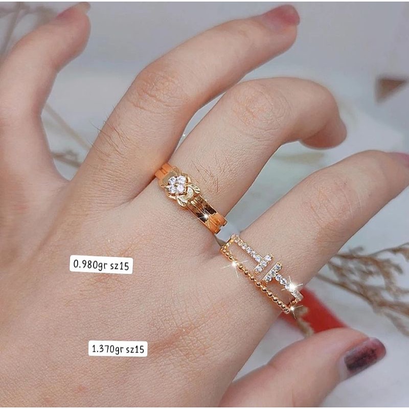 Cincin Emas Asli Model Terbaru Kadar 375%/8Karat