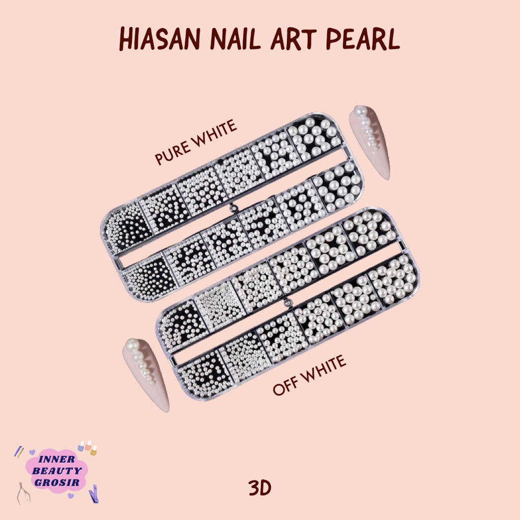 Hiasan Nail Art Mutiara 3D
