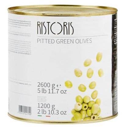 

PITTED GREEN OLIVES 2.6kg RISTORIS ITALY ---Termurah---