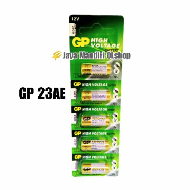 Baterai GP 23AE / 23A Alkaline Battery 12V Original ( 1 lembar / 5 pcs )