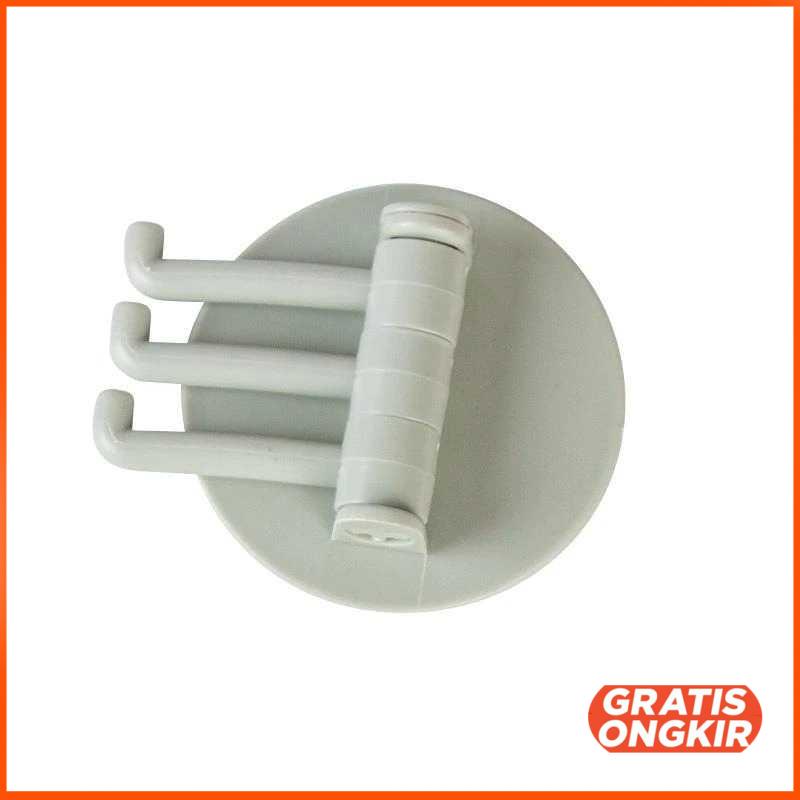 Gantungan Kunci 3 Hook Wall Hanger Adhesive 1PCS