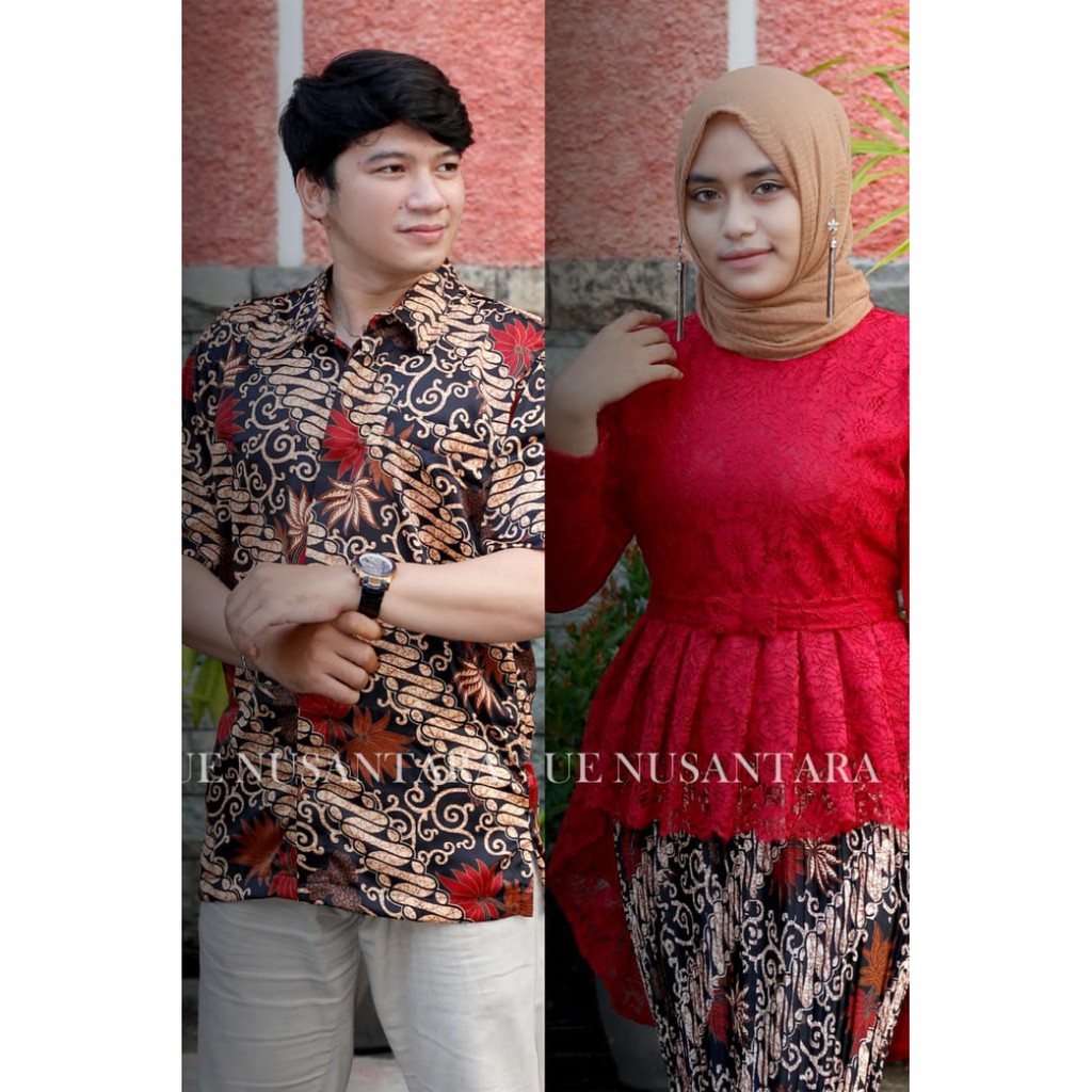 TERLARISS  Paket SET Sejoli  ( SET Kebaya + Batik Pria ) ~ Couple Kebaya 2021 ~ Brukat Modern 2021~ 