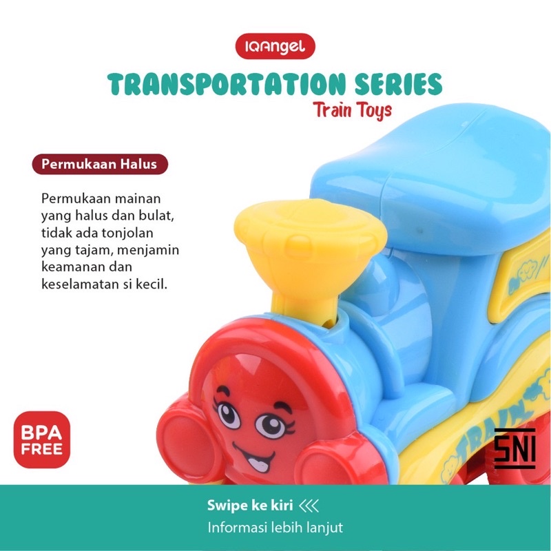 Iq Angel Train Toys Mainan Kereta Api Bayi Edukasi Sensorik SNI Gigitan Bayi