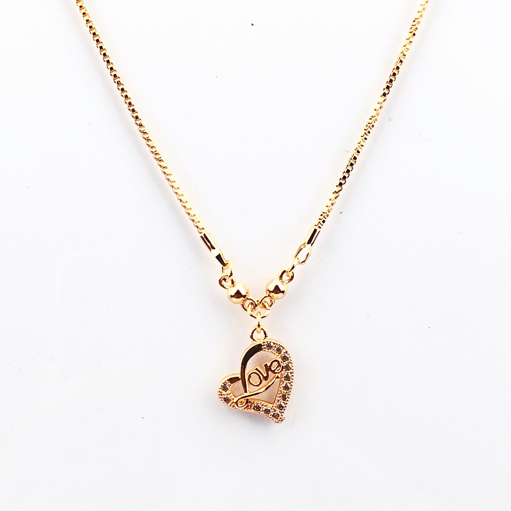 [Ready Stock] Kalung wanita gaya korea love diamond fashion aksesoris  Acc002