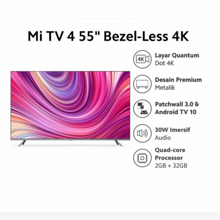 Xiaomi Mi TV 4 55" Bezel-less 4K LED Smart TV Android