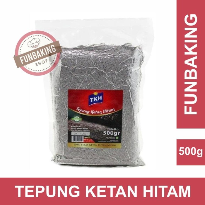 

ketan-beras-tepung- funbaking - tepung ketan hitam premium (vacuum pack) 500 gr (brownies) -tepung-