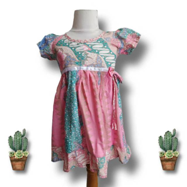 Dress batik anak daster batik anak oleh oleh jogja solo pekalongan baju pesta anak