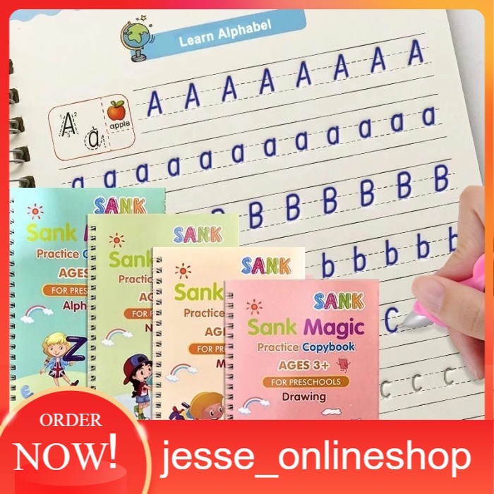 

Js_Online SANK Magic Practice Book 1 SET ISI 4 BUKU + PULPEN - Paket 4