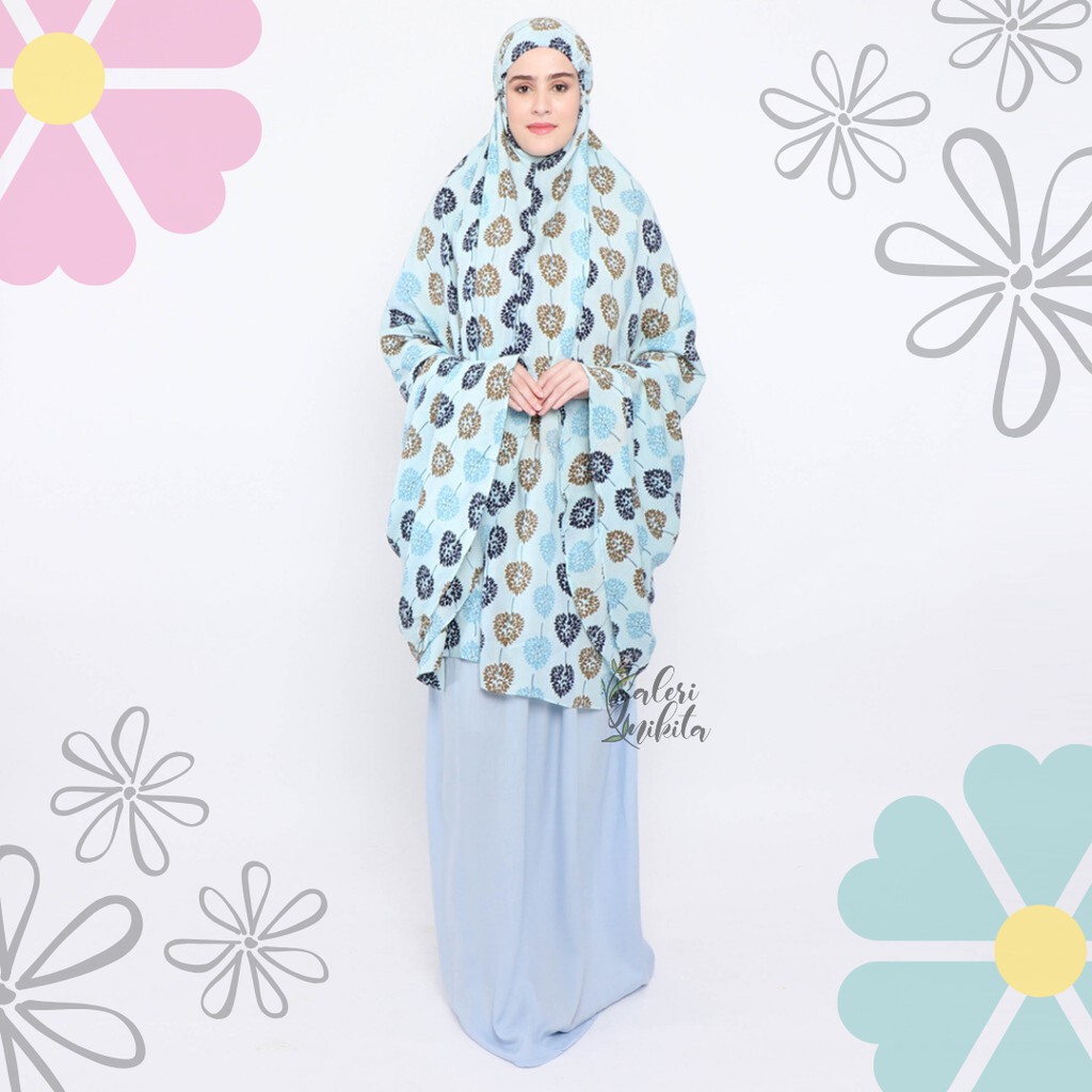 Mukena PRETTY LILAC BLUE / Mukena Rayon / Mukena Jumbo / Mukena Motif