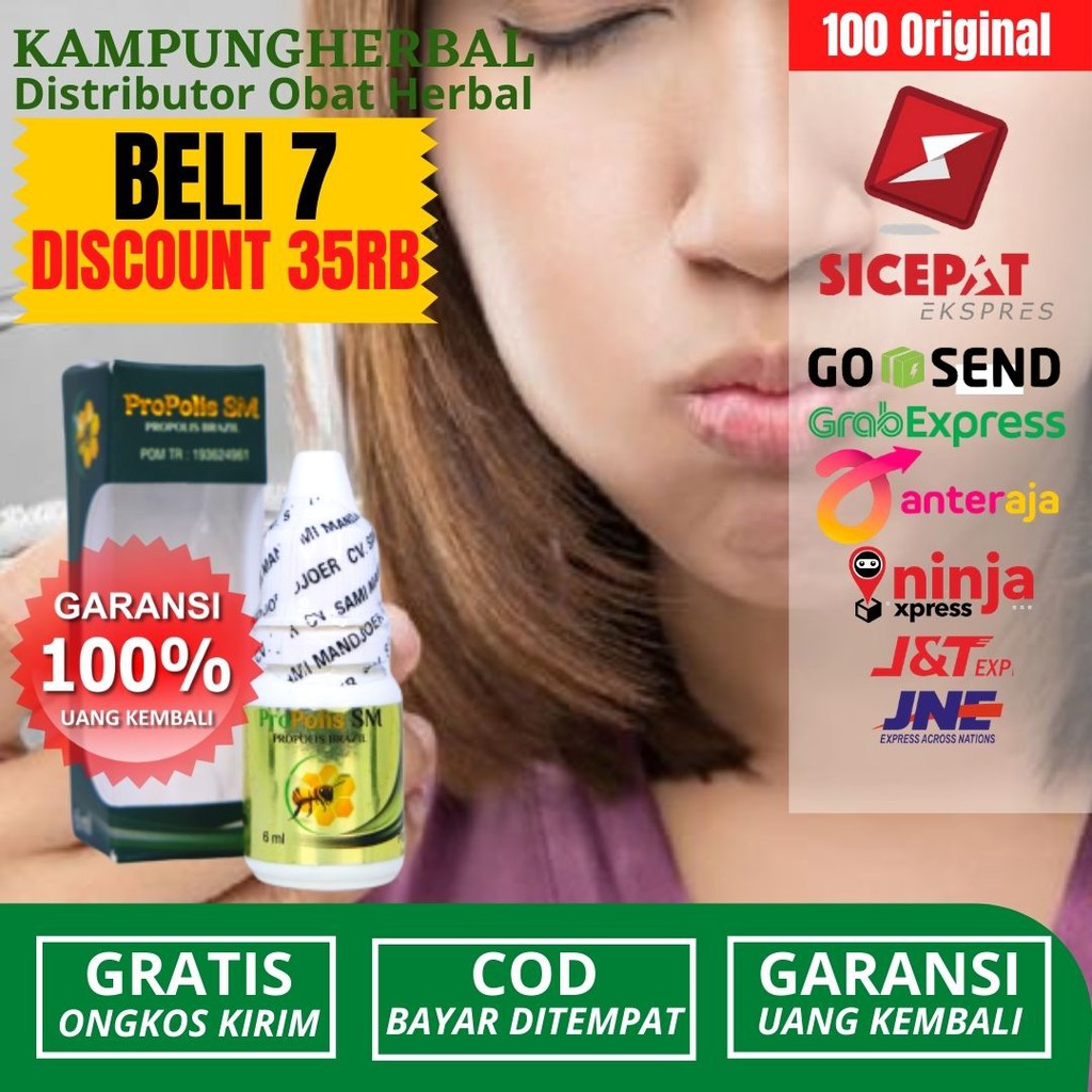Obat Kumur Herbal Sariawan / Bau Mulut / Sakit Gigi / Gusi Bengkak / Karang Gigi / Propolis SM