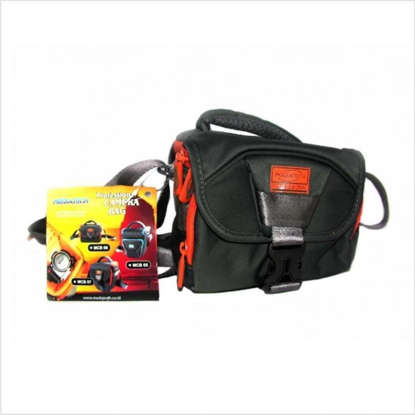 MediatechTas kamera murah  MCB SLR Camera Bag 06 - Abu-abu Oranye Ukuran : 18 X 13 x 13 Cm - 43007