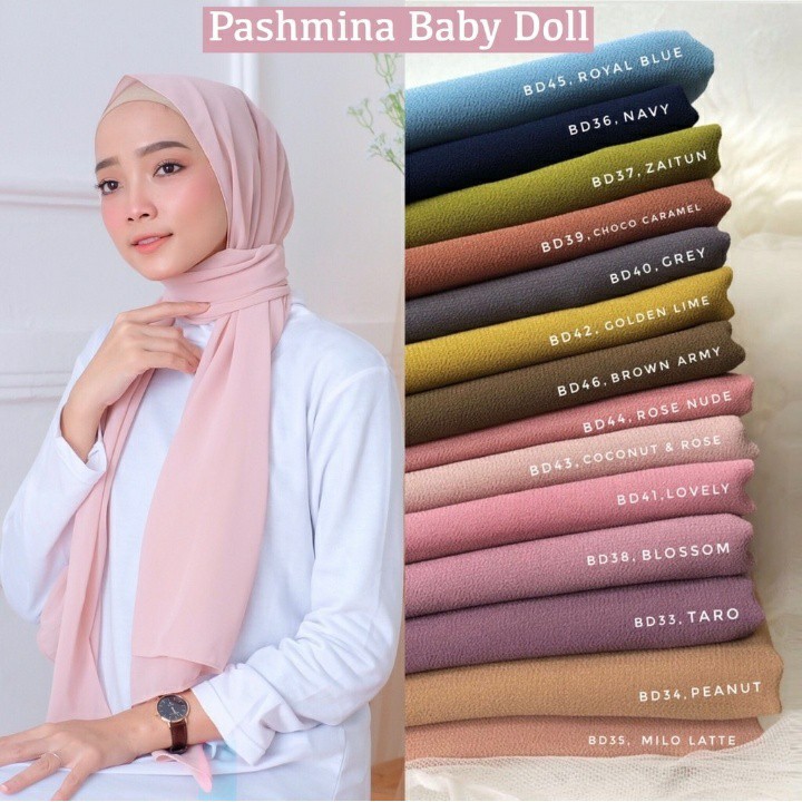 [COD]PASHMINA CERUTY BABY DOLL POLOS/PASHMINA CERUTY INSTAN IMPORT