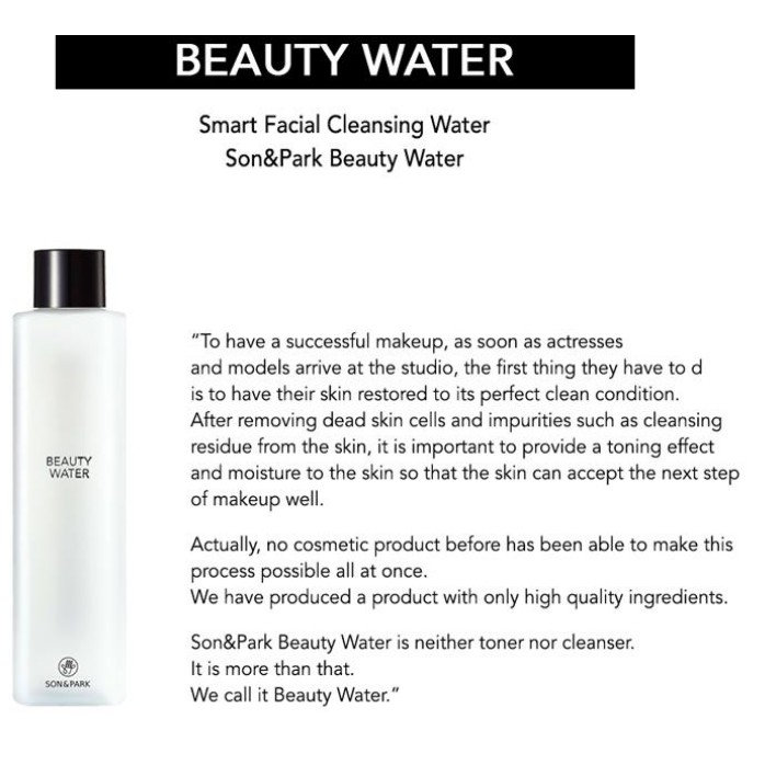 [BPOM] Son&Park Beauty Water 60ml Son & Park