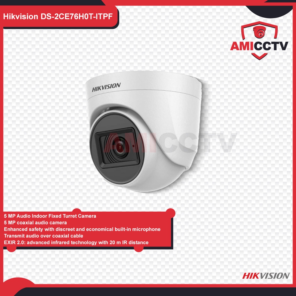 Camera CCTV Hikvision 5MP Indoor DS-2CE76H0T-ITPF