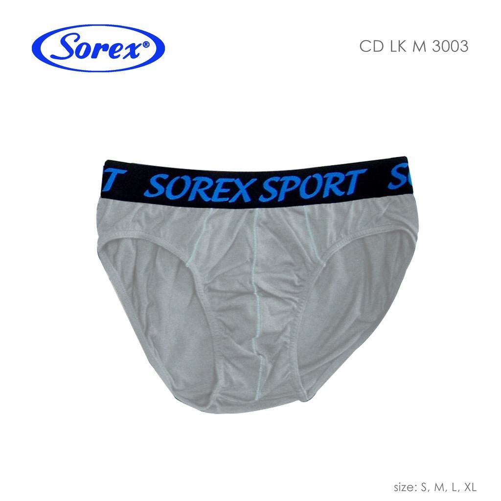 CD SOREX PRIA M3003 ( HARGA DI ATAS 1BOX ISI 3PCS ) - SOREX SPORT - CELANA DALAM PRIA MURAH BAHAN KATUN ANTI IRITASI DAN LEMBUT BAGUS DAN NYAMAN - CD SOREX COWOK ANAK DEWASA REMAJA - SIZE M L XL - KARET LEBAR MODEL SPORT - AR98STORE