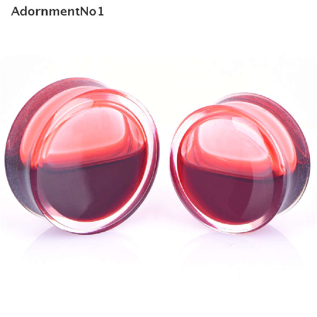 (AdornmentNo1) Ear Plug / Pelebar Lubang Tindikan Telinga Warna Merah Darah