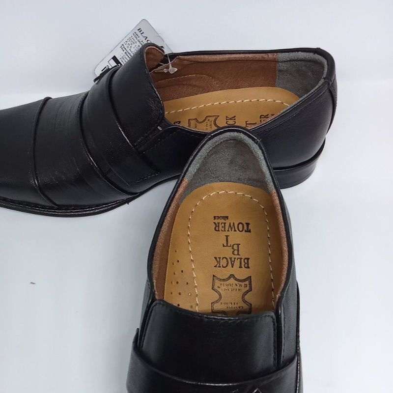 BT-793-Sepatu Pantofel Pria Sepatu Pantopel Formal Hitam Kerja Pesta Kulit