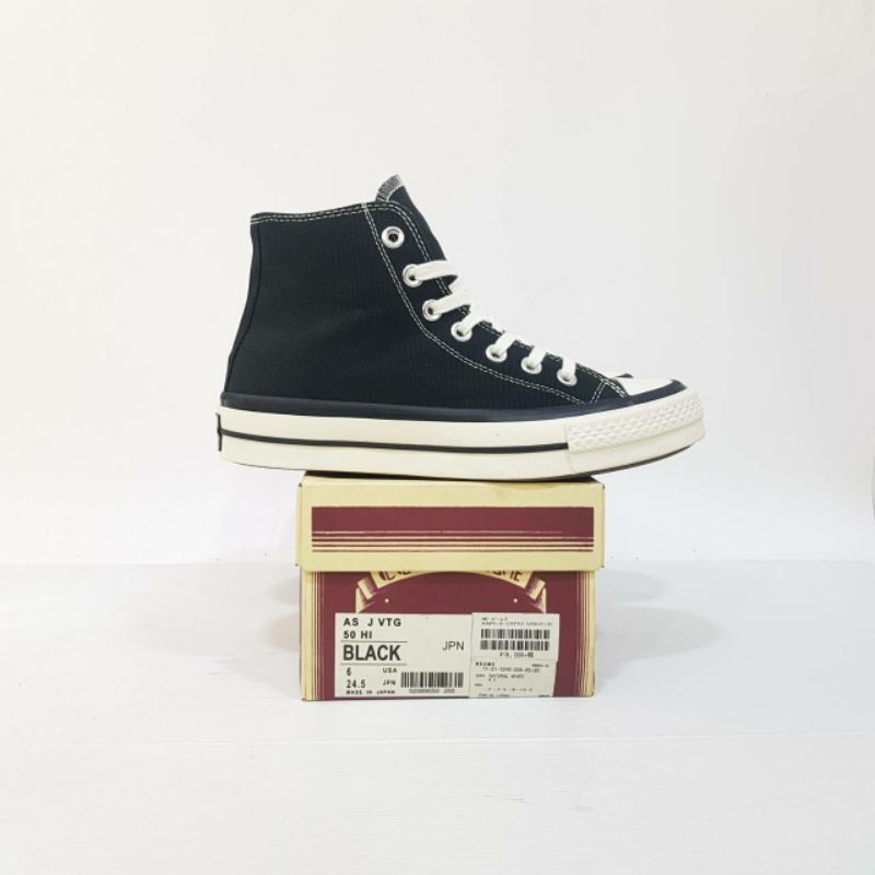 SEPATU CONVERSE CHUK TAYLOR  JAPAN JVTG BLACK WHITE PREMIUM IMPORT