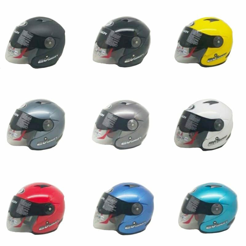 Helm Half Face | Kyt 2 Vision Solid | Helm Murah | 100% Original DOT