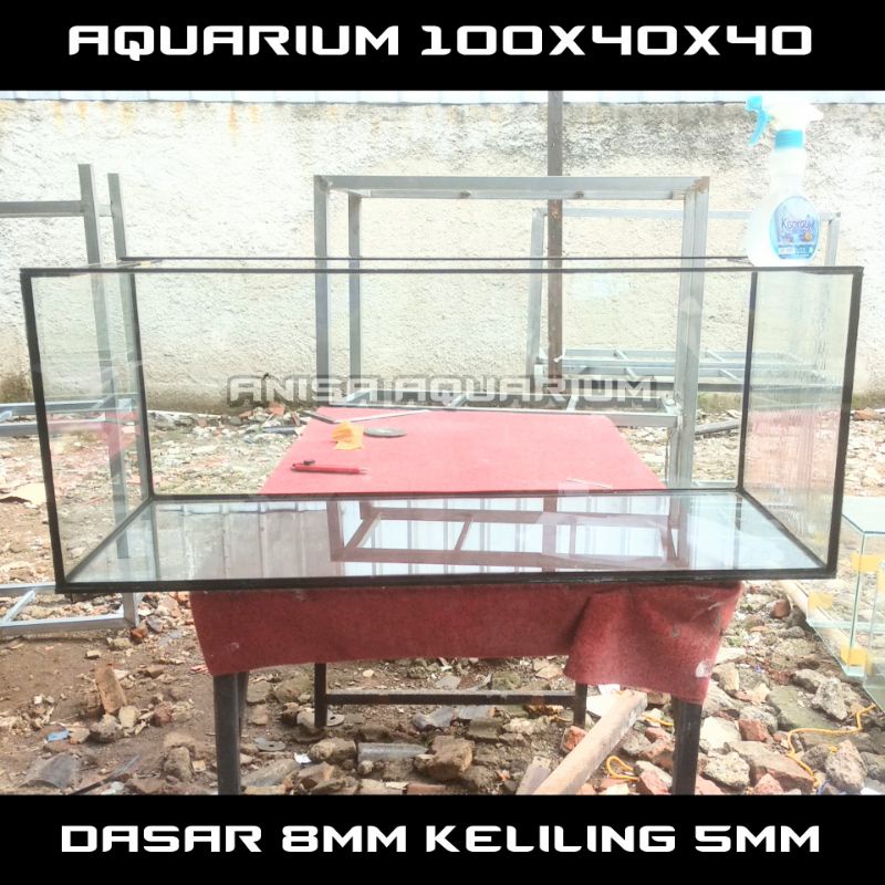 AQUARIUM 100X40X40 DASAR 8MM KELILING 5MM