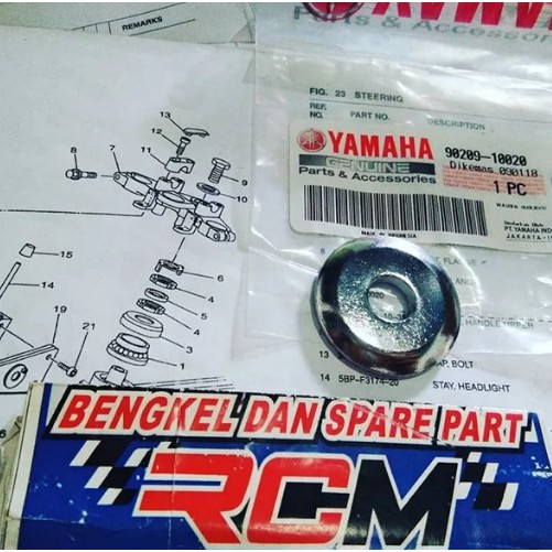 WASHER RING PLAT DI T ATAS RXKING RX KING VIXION SCORPIO R15 NO 10 ORI ORIGINAL YAMAHA 90209-10020