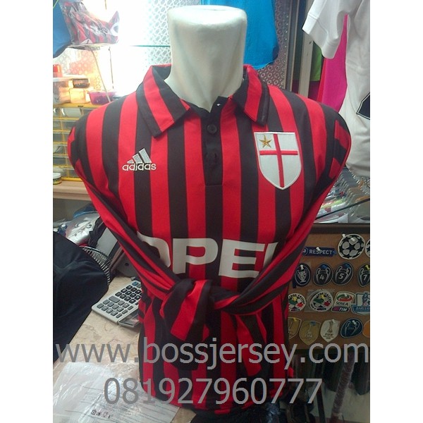 Harga Murah   Jersey Bola RETRO Grade ORI AC Milan Home Centenary 1999 Longsleeves  Happy Shoping