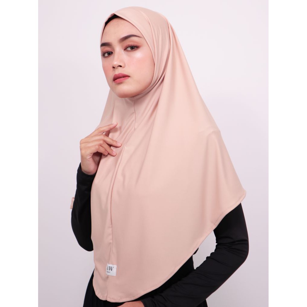 Daw Project DH003 Sofia Jilbab Instan Jersey Premium Bahan Livina Warna Beige
