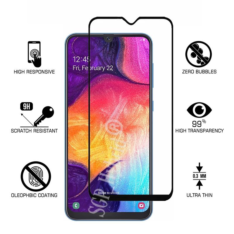 PROMO 3IN1 TEMPERED GLASS LAYAR KAMERA SKIN CARBON SAMSUNG GALAXY A50 A50S TG ANTI GORES FULL SCREEN