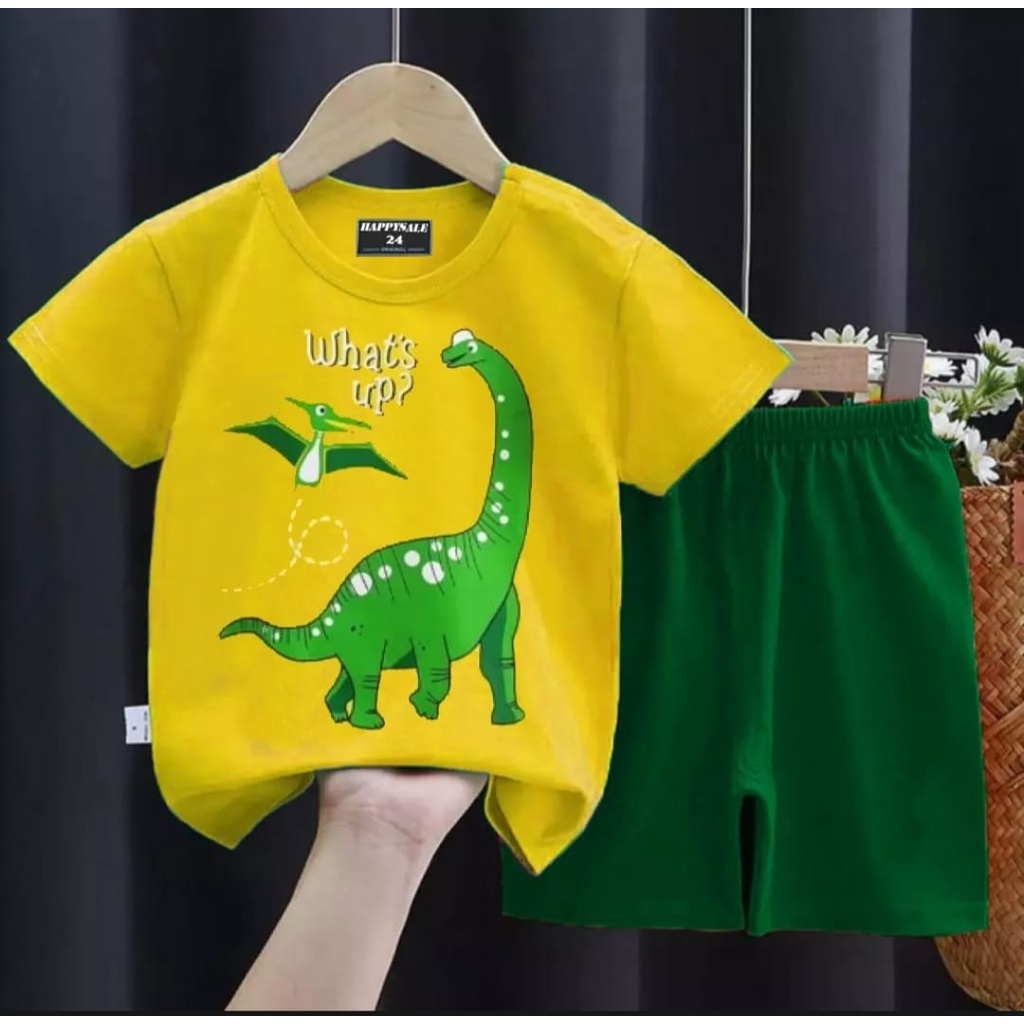 STELAN KAOS DINO ANAK SETELAN BUBU ANAK SETELAN ANAK BAJU ANAK 1-5 TAHUN SETELAN BUBU ANAK MOTIF DINO