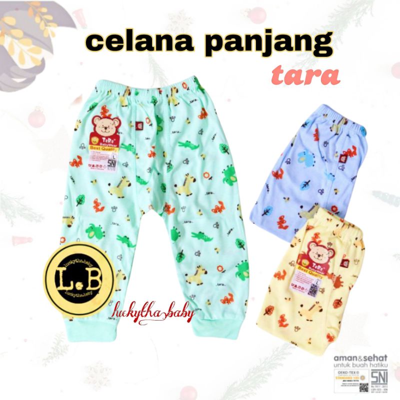 3pcs_celana panjang bayi warna print/celana panjang Tara warna/perlengkapan bayi