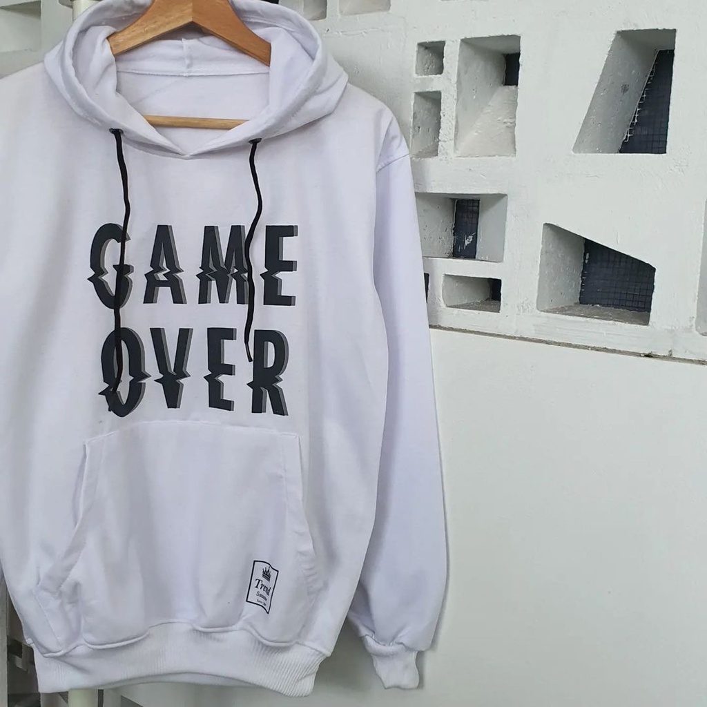 Hoodie Game Over Sweater Hoodie Gaya Casual Terbaru