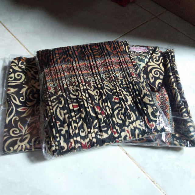 Kemeja Pendek Batik Anak Kamboja Gold