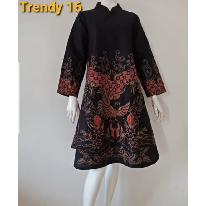 DRESS BATIK / TUNIK BATIK BUSUI BISA BUAT KERJA WANITA LAPIS FURING KAIN HALUS MURAH