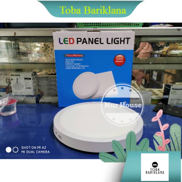 lampu downlight led 24 watt bulat led panel ob tempel plafon EMICO