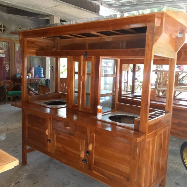 Gerobak Mie Ayam Bakso Kayu Jati