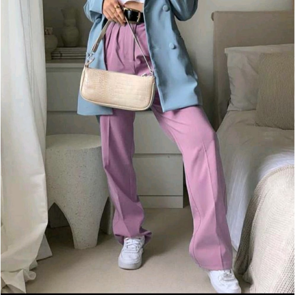 CANDY BABY LILAC PANTS WANITA //CELANA PANJANG WANITA