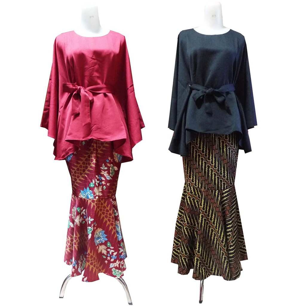 Model Kebaya Terbaru Modern Muslim Batwing Rok Duyung Shopee Indonesia