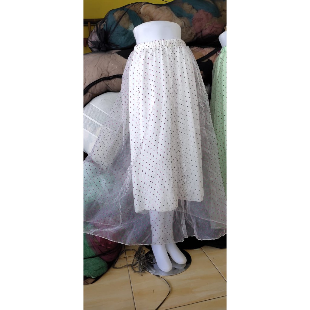 rok tutu polkadot timbul / rok wanita polkadot
