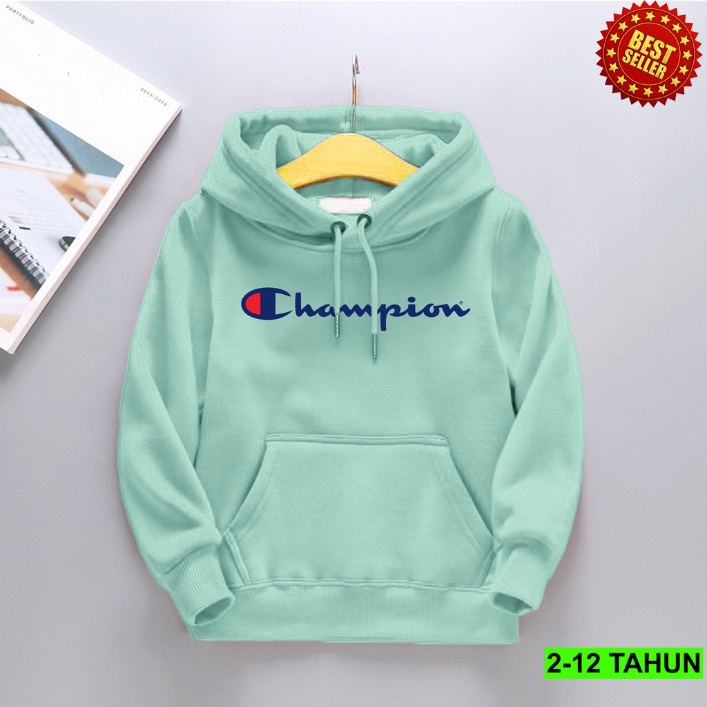 Hoodie Champion Anak Laki Laki Perempuan / Hodie Anak Usia 2 - 12 Tahun / Jaket Anak laki laki