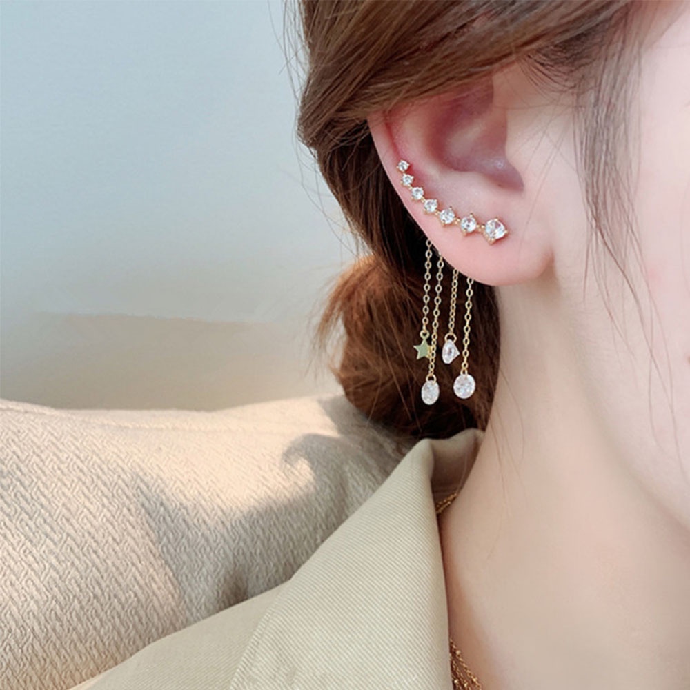 1 Pasang Anting Liontin Rumbai Gaya Korea Untuk Wanita