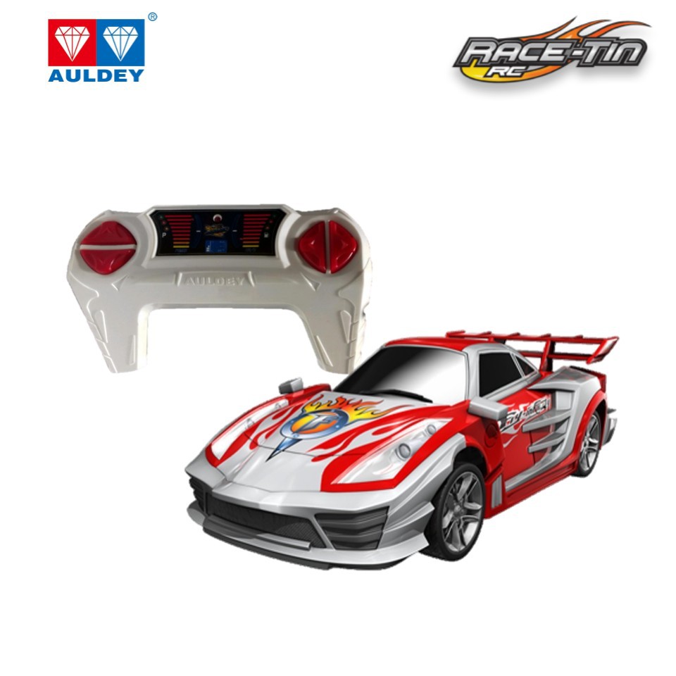 Rc auldey race tin flash & dash merah silver