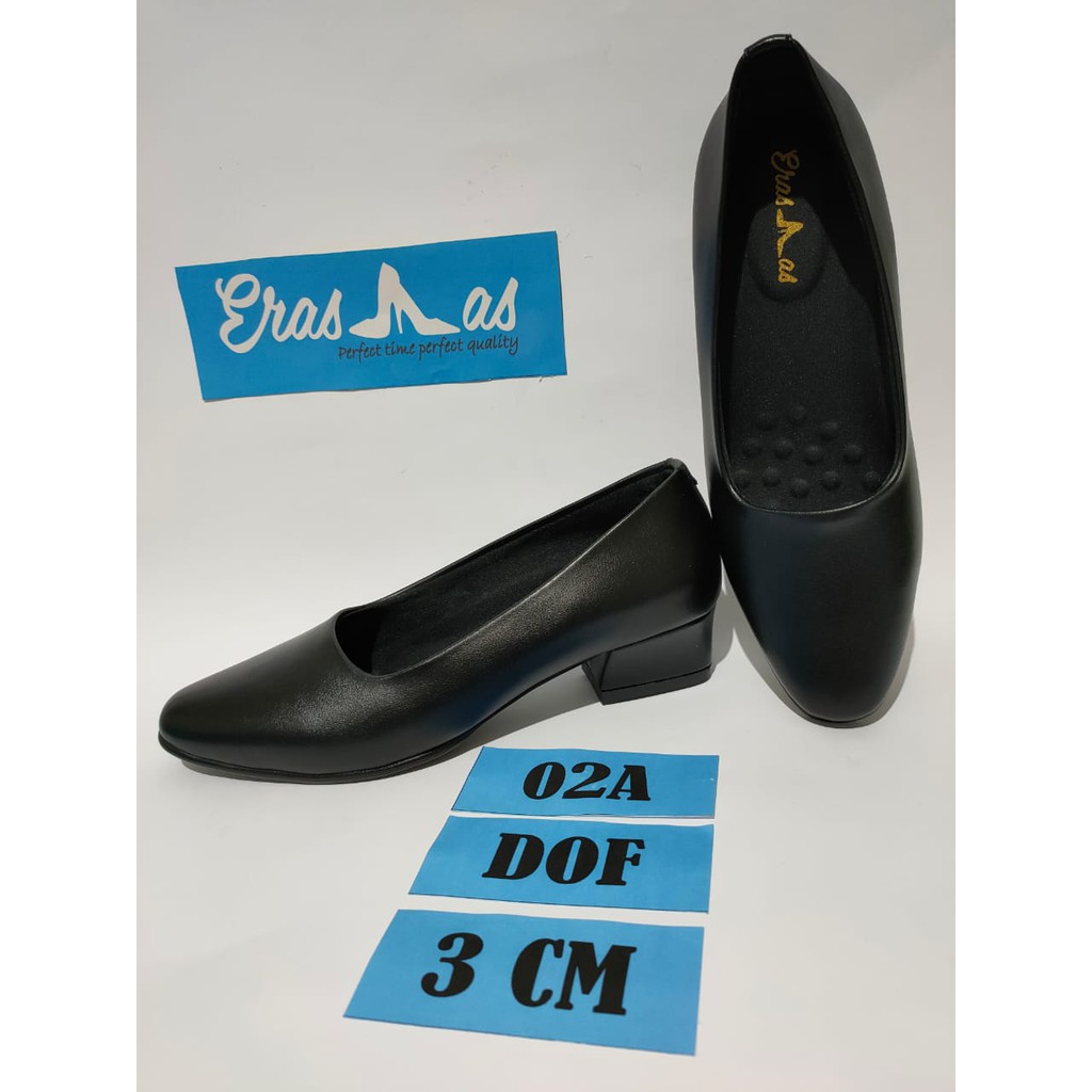 ERASMAS T01 Heels 3 cm Sepatu Pantofel Wanita / Sepatu Dinas PDH Kantor / Sepatu Kerja Wanita / Sepatu Formal Wanita / Sepatu Kantor Wanita