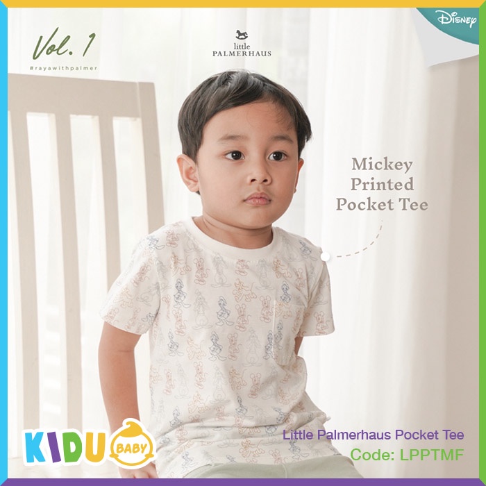 Little Palmerhaus Pocket Tee Baju Bayi Baju Anak Lengan Pendek Kidu Baby