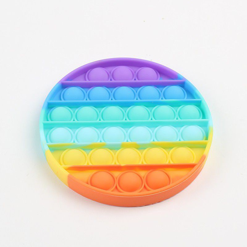 Pop It Tiktok Tas Mainan Sensory Fidget Pop It Toy-RAINBOW Bulat