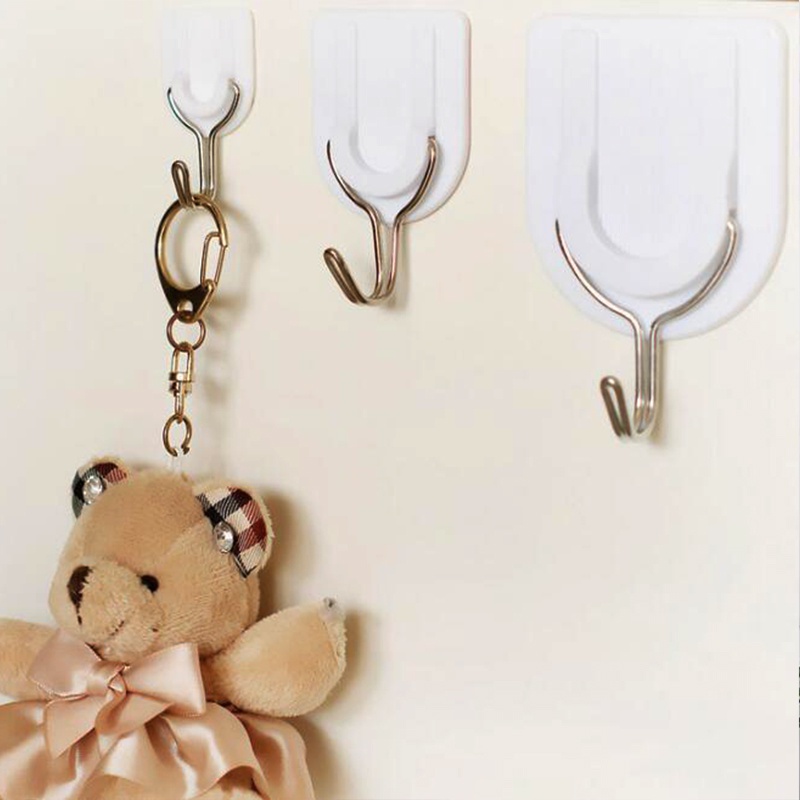 COD❤6 Pcs  Lem Perekat Dinding Kaca Tembok Kayu Keramik Adhesive Power Hook Tri