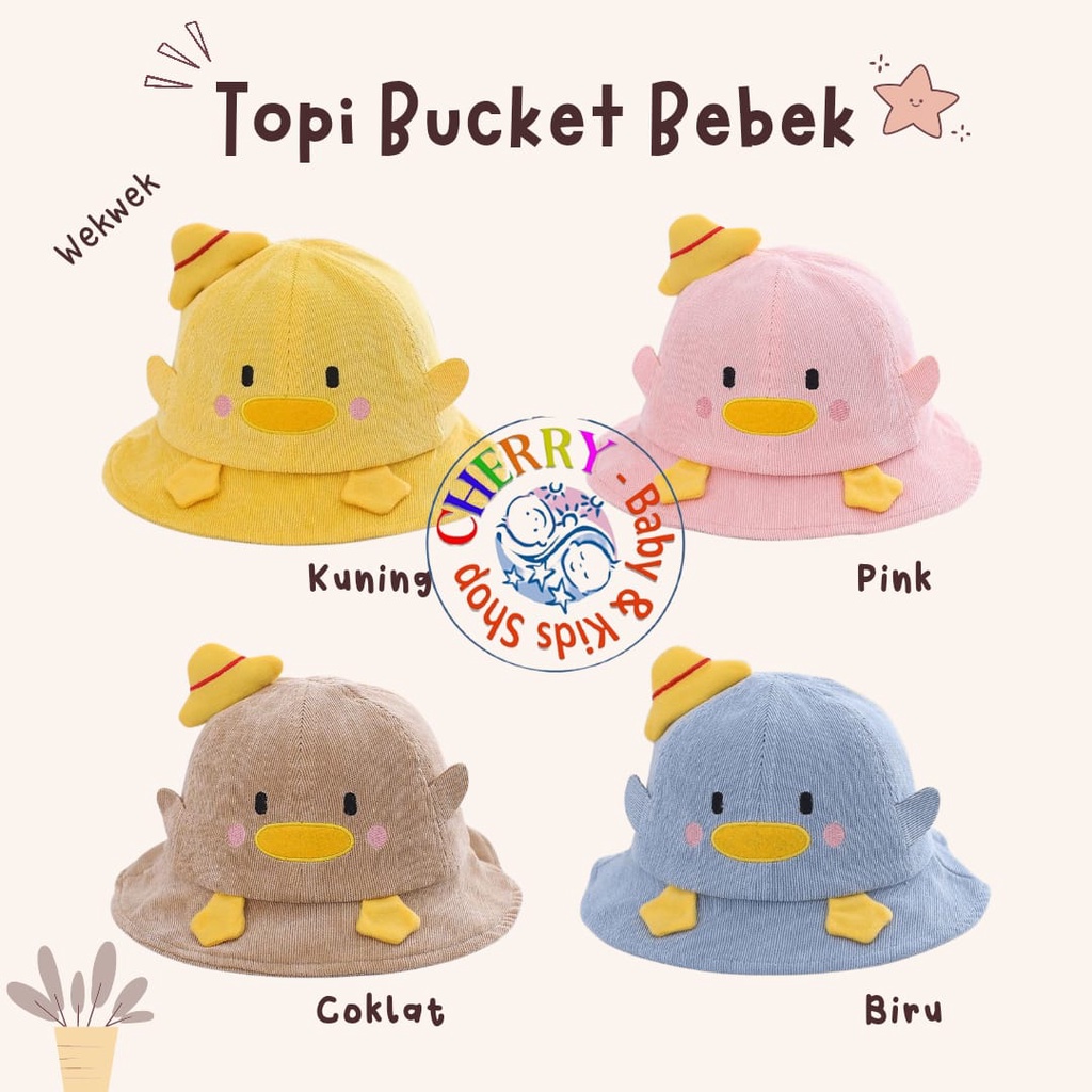 Topi Bucket Duck Topi 0 - 4 Tahun Topi Bebek Import HIGH QUALITY CBKS VC