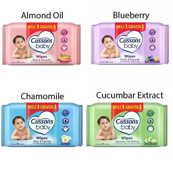 Cussons Baby Wipes 50's